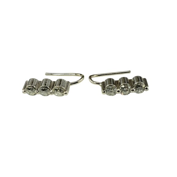 14 Karat White Gold Graduated Diamond Earrings #19234 - Picture 2 of 7